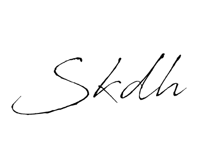 How to make Skdh name signature. Use Antro_Vectra style for creating short signs online. This is the latest handwritten sign. Skdh signature style 6 images and pictures png