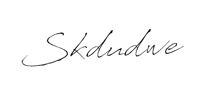 if you are searching for the best signature style for your name Skdudwe. so please give up your signature search. here we have designed multiple signature styles  using Antro_Vectra. Skdudwe signature style 6 images and pictures png