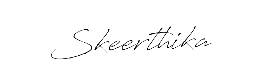 How to make Skeerthika signature? Antro_Vectra is a professional autograph style. Create handwritten signature for Skeerthika name. Skeerthika signature style 6 images and pictures png