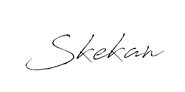 How to make Skekan name signature. Use Antro_Vectra style for creating short signs online. This is the latest handwritten sign. Skekan signature style 6 images and pictures png