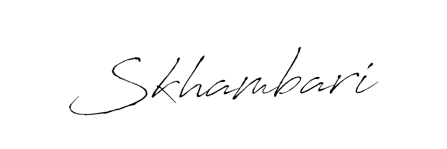 How to make Skhambari name signature. Use Antro_Vectra style for creating short signs online. This is the latest handwritten sign. Skhambari signature style 6 images and pictures png