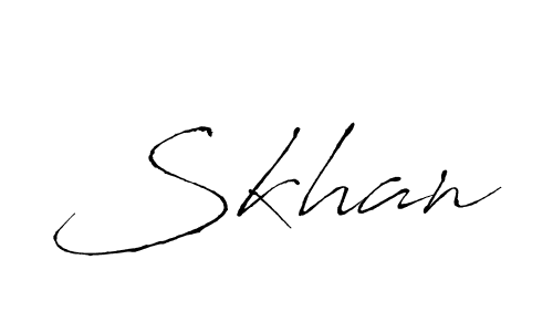 if you are searching for the best signature style for your name Skhan. so please give up your signature search. here we have designed multiple signature styles  using Antro_Vectra. Skhan signature style 6 images and pictures png