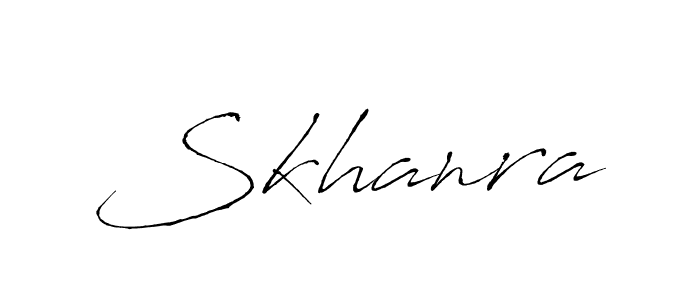 Make a beautiful signature design for name Skhanra. With this signature (Antro_Vectra) style, you can create a handwritten signature for free. Skhanra signature style 6 images and pictures png