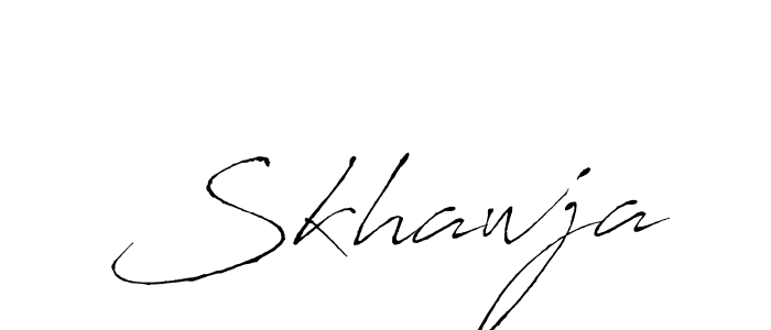Make a beautiful signature design for name Skhawja. With this signature (Antro_Vectra) style, you can create a handwritten signature for free. Skhawja signature style 6 images and pictures png