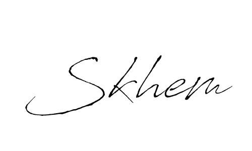 The best way (Antro_Vectra) to make a short signature is to pick only two or three words in your name. The name Skhem include a total of six letters. For converting this name. Skhem signature style 6 images and pictures png