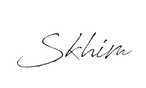 Use a signature maker to create a handwritten signature online. With this signature software, you can design (Antro_Vectra) your own signature for name Skhim. Skhim signature style 6 images and pictures png
