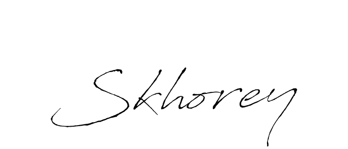 Use a signature maker to create a handwritten signature online. With this signature software, you can design (Antro_Vectra) your own signature for name Skhorey. Skhorey signature style 6 images and pictures png