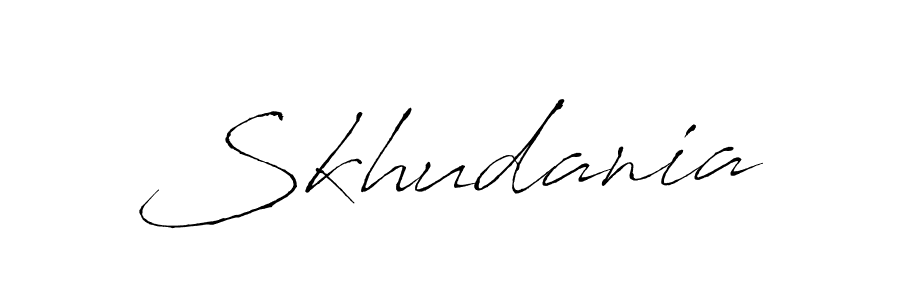 How to make Skhudania signature? Antro_Vectra is a professional autograph style. Create handwritten signature for Skhudania name. Skhudania signature style 6 images and pictures png