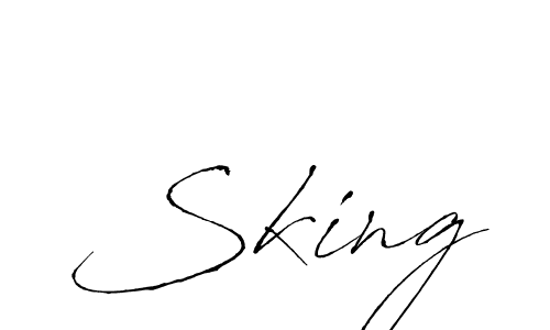 Design your own signature with our free online signature maker. With this signature software, you can create a handwritten (Antro_Vectra) signature for name Sking. Sking signature style 6 images and pictures png