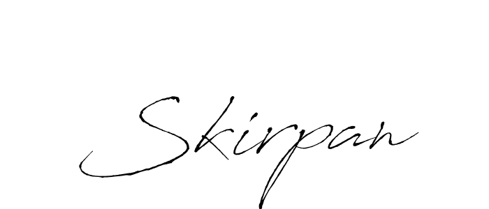 Create a beautiful signature design for name Skirpan. With this signature (Antro_Vectra) fonts, you can make a handwritten signature for free. Skirpan signature style 6 images and pictures png