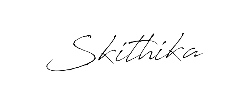 Use a signature maker to create a handwritten signature online. With this signature software, you can design (Antro_Vectra) your own signature for name Skithika. Skithika signature style 6 images and pictures png