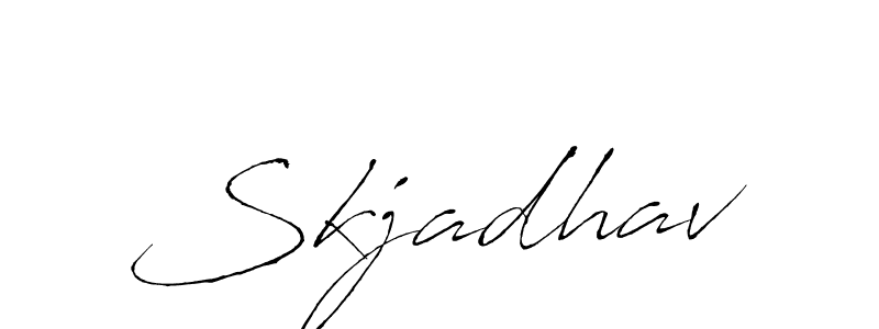 You should practise on your own different ways (Antro_Vectra) to write your name (Skjadhav) in signature. don't let someone else do it for you. Skjadhav signature style 6 images and pictures png