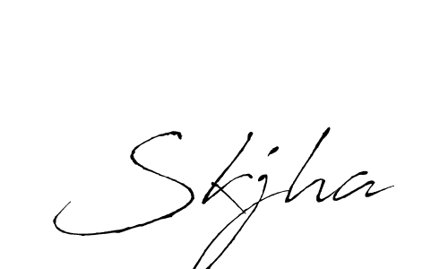 Design your own signature with our free online signature maker. With this signature software, you can create a handwritten (Antro_Vectra) signature for name Skjha. Skjha signature style 6 images and pictures png
