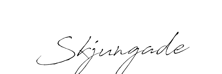 How to make Skjungade name signature. Use Antro_Vectra style for creating short signs online. This is the latest handwritten sign. Skjungade signature style 6 images and pictures png
