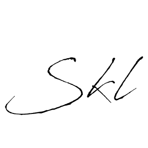 How to make Skl signature? Antro_Vectra is a professional autograph style. Create handwritten signature for Skl name. Skl signature style 6 images and pictures png