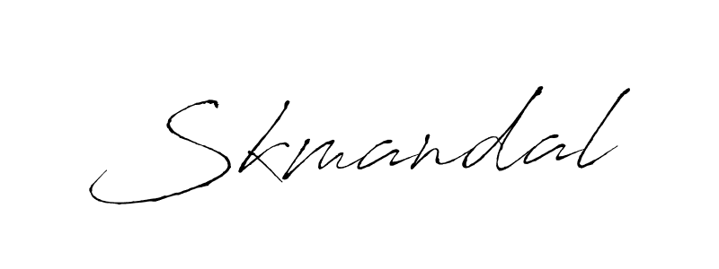 Skmandal stylish signature style. Best Handwritten Sign (Antro_Vectra) for my name. Handwritten Signature Collection Ideas for my name Skmandal. Skmandal signature style 6 images and pictures png