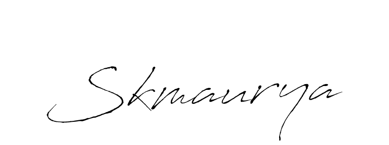 Create a beautiful signature design for name Skmaurya. With this signature (Antro_Vectra) fonts, you can make a handwritten signature for free. Skmaurya signature style 6 images and pictures png