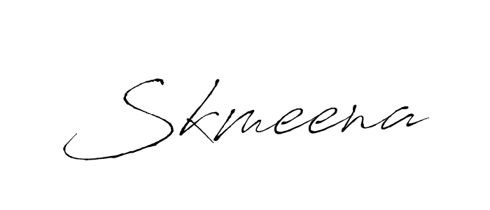 Skmeena stylish signature style. Best Handwritten Sign (Antro_Vectra) for my name. Handwritten Signature Collection Ideas for my name Skmeena. Skmeena signature style 6 images and pictures png