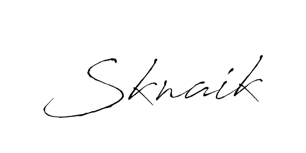 Design your own signature with our free online signature maker. With this signature software, you can create a handwritten (Antro_Vectra) signature for name Sknaik. Sknaik signature style 6 images and pictures png