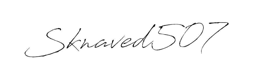 Create a beautiful signature design for name Sknaved507. With this signature (Antro_Vectra) fonts, you can make a handwritten signature for free. Sknaved507 signature style 6 images and pictures png