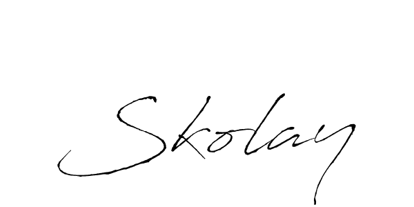 Skolay stylish signature style. Best Handwritten Sign (Antro_Vectra) for my name. Handwritten Signature Collection Ideas for my name Skolay. Skolay signature style 6 images and pictures png