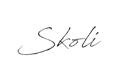 Once you've used our free online signature maker to create your best signature Antro_Vectra style, it's time to enjoy all of the benefits that Skoli name signing documents. Skoli signature style 6 images and pictures png