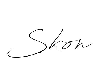 Also we have Skon name is the best signature style. Create professional handwritten signature collection using Antro_Vectra autograph style. Skon signature style 6 images and pictures png