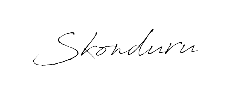 The best way (Antro_Vectra) to make a short signature is to pick only two or three words in your name. The name Skonduru include a total of six letters. For converting this name. Skonduru signature style 6 images and pictures png