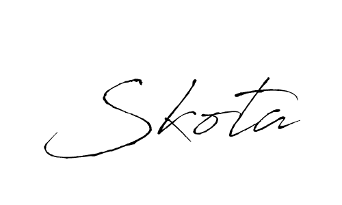 Make a beautiful signature design for name Skota. With this signature (Antro_Vectra) style, you can create a handwritten signature for free. Skota signature style 6 images and pictures png