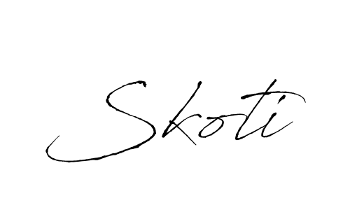 Design your own signature with our free online signature maker. With this signature software, you can create a handwritten (Antro_Vectra) signature for name Skoti. Skoti signature style 6 images and pictures png