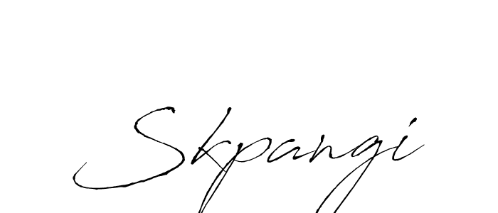 Antro_Vectra is a professional signature style that is perfect for those who want to add a touch of class to their signature. It is also a great choice for those who want to make their signature more unique. Get Skpangi name to fancy signature for free. Skpangi signature style 6 images and pictures png