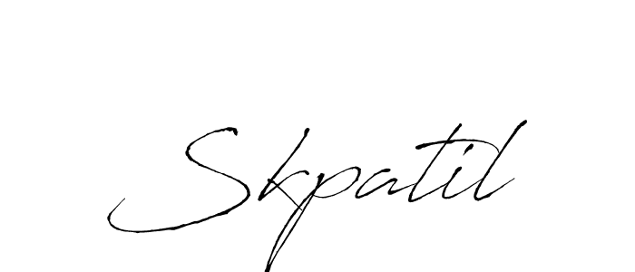 Skpatil stylish signature style. Best Handwritten Sign (Antro_Vectra) for my name. Handwritten Signature Collection Ideas for my name Skpatil. Skpatil signature style 6 images and pictures png
