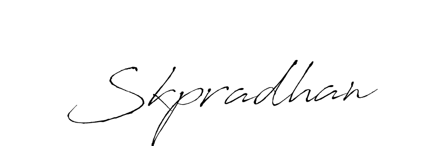Make a beautiful signature design for name Skpradhan. With this signature (Antro_Vectra) style, you can create a handwritten signature for free. Skpradhan signature style 6 images and pictures png