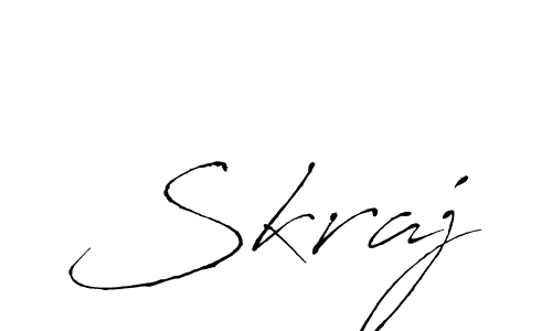 Skraj stylish signature style. Best Handwritten Sign (Antro_Vectra) for my name. Handwritten Signature Collection Ideas for my name Skraj. Skraj signature style 6 images and pictures png