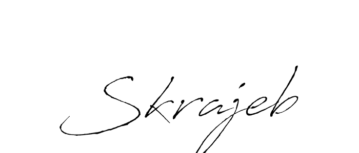 if you are searching for the best signature style for your name Skrajeb. so please give up your signature search. here we have designed multiple signature styles  using Antro_Vectra. Skrajeb signature style 6 images and pictures png