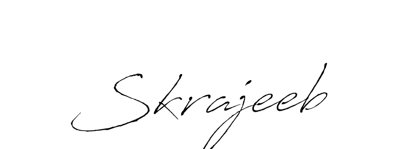 Use a signature maker to create a handwritten signature online. With this signature software, you can design (Antro_Vectra) your own signature for name Skrajeeb. Skrajeeb signature style 6 images and pictures png