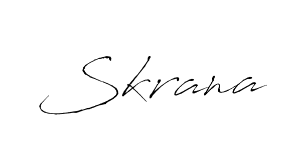 Make a beautiful signature design for name Skrana. With this signature (Antro_Vectra) style, you can create a handwritten signature for free. Skrana signature style 6 images and pictures png