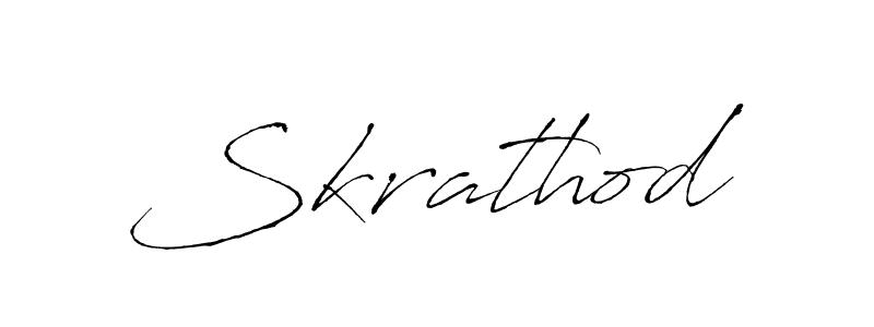 You should practise on your own different ways (Antro_Vectra) to write your name (Skrathod) in signature. don't let someone else do it for you. Skrathod signature style 6 images and pictures png