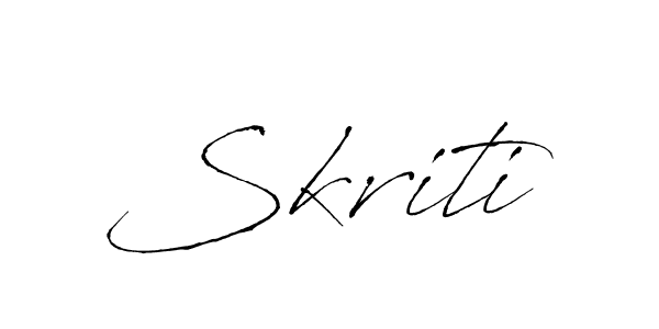 Design your own signature with our free online signature maker. With this signature software, you can create a handwritten (Antro_Vectra) signature for name Skriti. Skriti signature style 6 images and pictures png