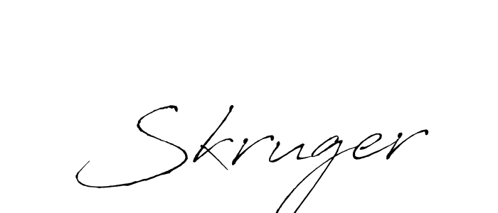 How to make Skruger name signature. Use Antro_Vectra style for creating short signs online. This is the latest handwritten sign. Skruger signature style 6 images and pictures png