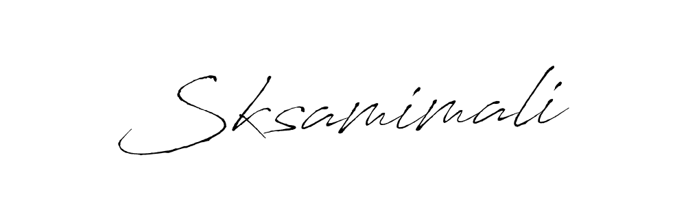 Create a beautiful signature design for name Sksamimali. With this signature (Antro_Vectra) fonts, you can make a handwritten signature for free. Sksamimali signature style 6 images and pictures png