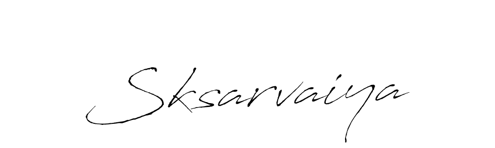 Use a signature maker to create a handwritten signature online. With this signature software, you can design (Antro_Vectra) your own signature for name Sksarvaiya. Sksarvaiya signature style 6 images and pictures png