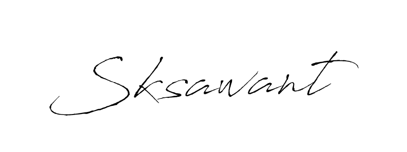 Create a beautiful signature design for name Sksawant. With this signature (Antro_Vectra) fonts, you can make a handwritten signature for free. Sksawant signature style 6 images and pictures png