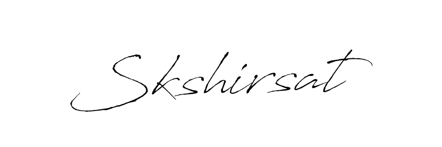 The best way (Antro_Vectra) to make a short signature is to pick only two or three words in your name. The name Skshirsat include a total of six letters. For converting this name. Skshirsat signature style 6 images and pictures png