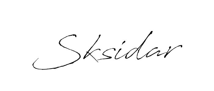 Create a beautiful signature design for name Sksidar. With this signature (Antro_Vectra) fonts, you can make a handwritten signature for free. Sksidar signature style 6 images and pictures png