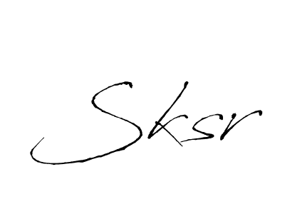 Use a signature maker to create a handwritten signature online. With this signature software, you can design (Antro_Vectra) your own signature for name Sksr. Sksr signature style 6 images and pictures png