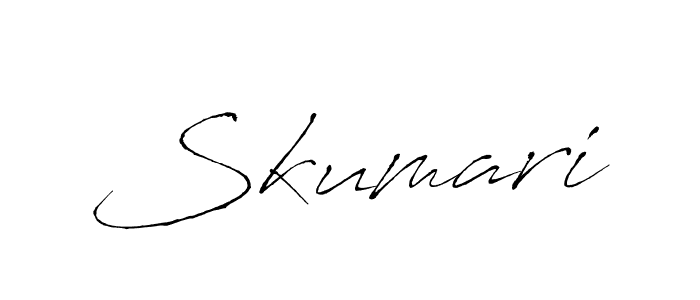 Also You can easily find your signature by using the search form. We will create Skumari name handwritten signature images for you free of cost using Antro_Vectra sign style. Skumari signature style 6 images and pictures png