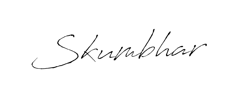 Design your own signature with our free online signature maker. With this signature software, you can create a handwritten (Antro_Vectra) signature for name Skumbhar. Skumbhar signature style 6 images and pictures png