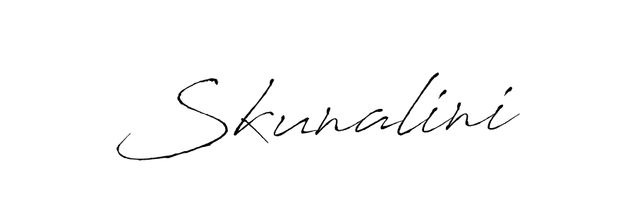 How to make Skunalini signature? Antro_Vectra is a professional autograph style. Create handwritten signature for Skunalini name. Skunalini signature style 6 images and pictures png