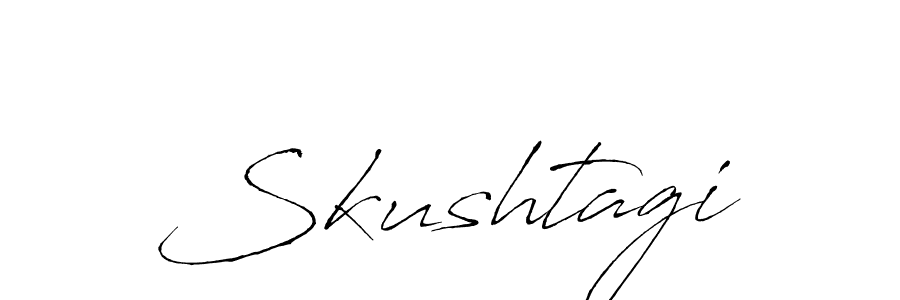 Also You can easily find your signature by using the search form. We will create Skushtagi name handwritten signature images for you free of cost using Antro_Vectra sign style. Skushtagi signature style 6 images and pictures png